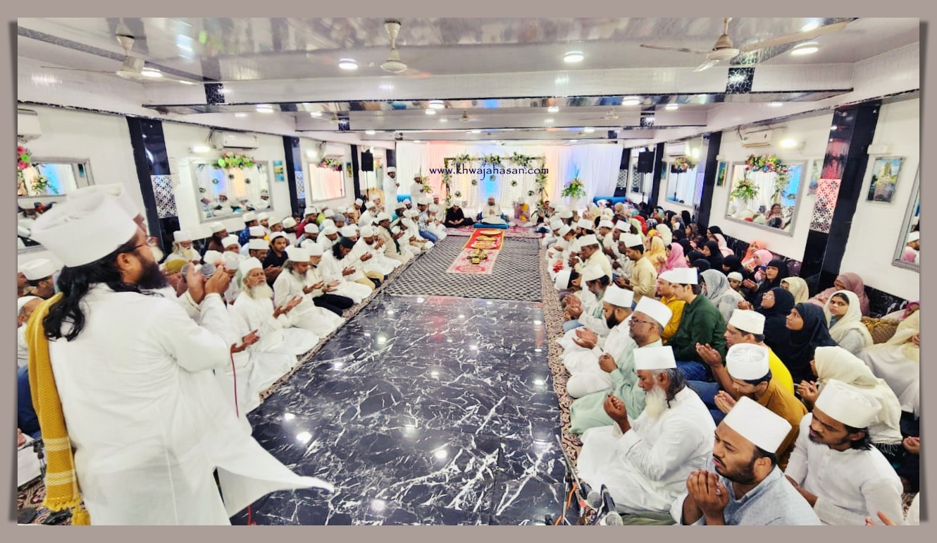 Devotees gathered in congregation at the shrine
